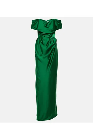 Vivienne Westwood Off-shoulder satin gown