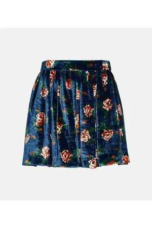 Kenzo Floral velvet miniskirt