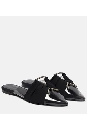 Nensi Dojaka Crystal-embellished flat PVC slippers