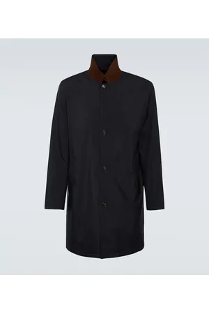 Loro Piana Sebring leather-trimmed raincoat