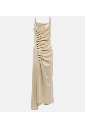Paco rabanne Metallic wrap dress