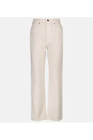 Khaite Abigail high-rise straight cropped jeans