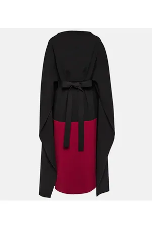 Roksanda Cape-detail crÃªpe midi dress