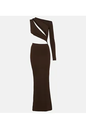 AYA MUSE Actin one-shoulder cutout maxi dress