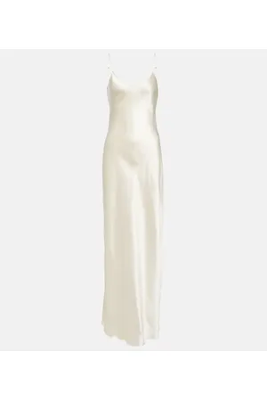 NILI LOTAN Cami silk satin maxi dress
