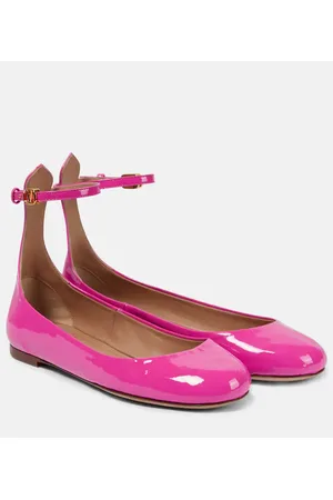 VALENTINO GARAVANI Tan-Go patent leather ballet flats