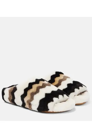 Chloé ChloÃ© Saam chevron shearling slides