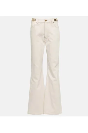 Paco rabanne Embellished high-rise flared jeans