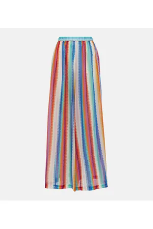 Missoni Striped cotton and silk wide-leg pants