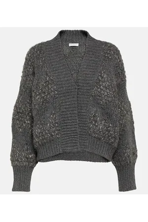 Brunello Cucinelli Wool, cashmere, and silk cardigan