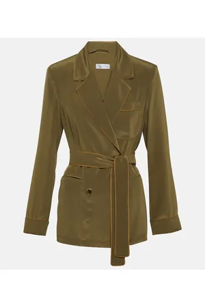 Max Mara Rosano belted silk blazer