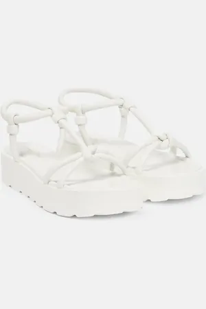 Gianvito Rossi Knot leather flatform sandals
