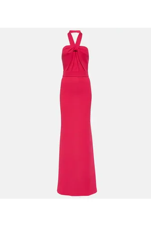Elie saab Halterneck crÃªpe gown