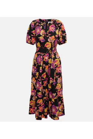 Diane von Furstenberg Lindy floral cotton midi dress