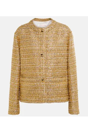 VALENTINO Sequined metallic tweed jacket