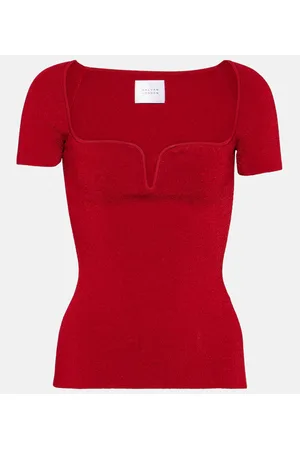 GALVAN Gaia ribbed knit top