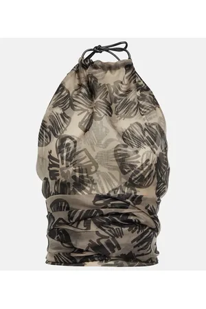 Max Mara Shaila silk crop top