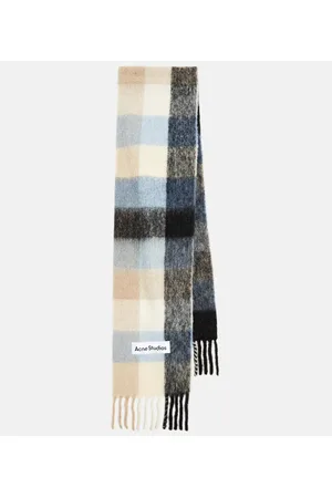 Acne Studios Checked alpaca and wool-blend scarf