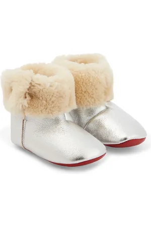 Christian Louboutin Baby shearling and nappa ankle boots