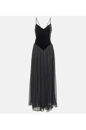 Chloé ChloÃ© Velvet and silk maxi dress
