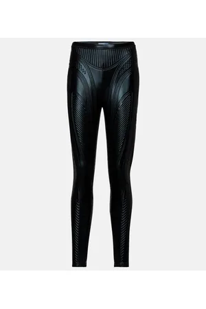 MUGLER Embossed scuba leggings