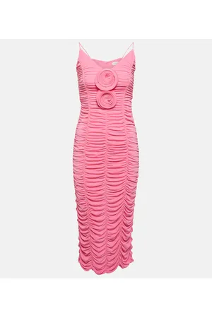 MAGDA BUTRYM Floral-applique jersey midi dress
