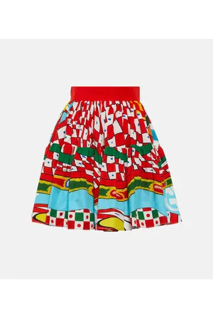 Dolce & Gabbana Printed cotton poplin miniskirt