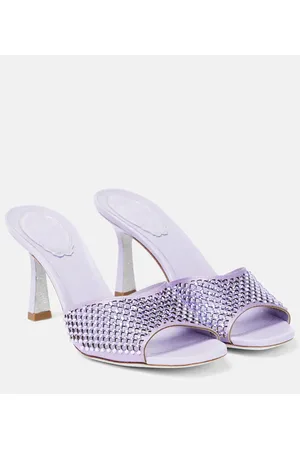 RENE CAOVILLA Embellished leather mules