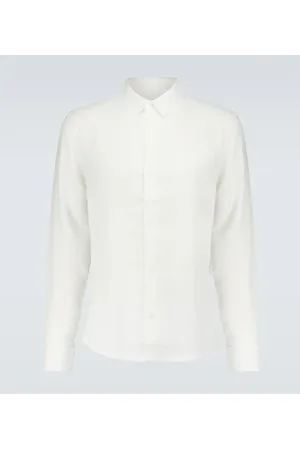 DEREK ROSE Monaco linen shirt