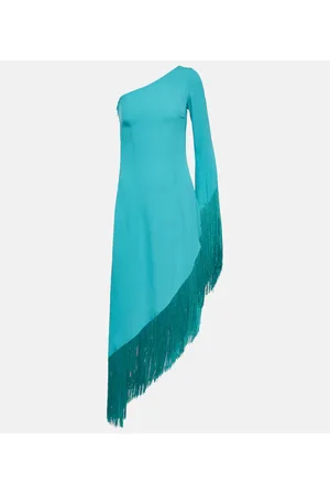‎Taller Marmo‎ Aventador fringed one-shoulder midi dress