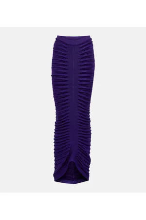 Alaïa AlaÃ¯a Ruched maxi skirt