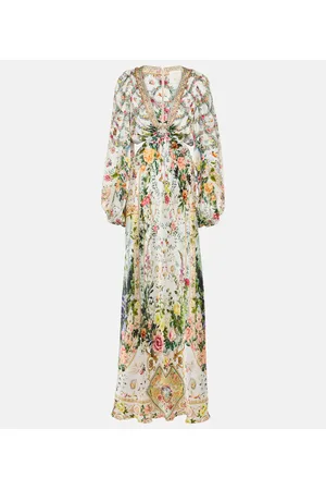 Camilla Cutout embellished silk maxi dress