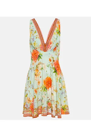 Camilla Embellished silk minidress