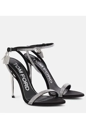 Tom Ford Padlock embellished satin sandals