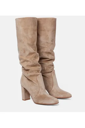 Gianvito Rossi Glen 85 suede knee-high boots