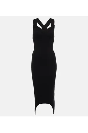 Patou Curve wool-blend midi dress