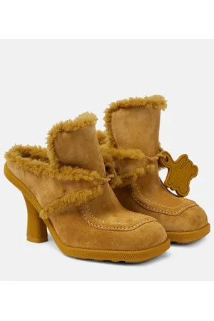 Burberry EKD shearling-lined suede mules