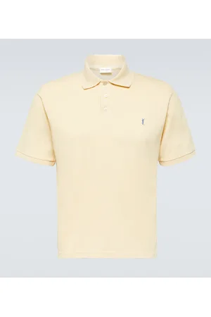 Saint Laurent Cassandre cotton-blend polo shirt