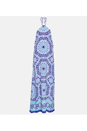 ALEXANDRA MIRO Asher printed halterneck maxi dress