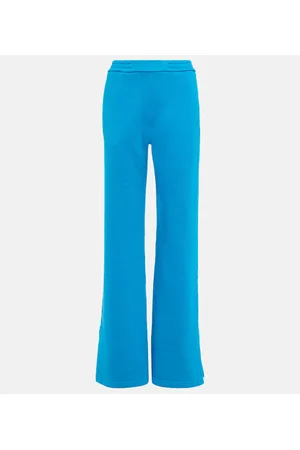 OFF-WHITE Logo wide-leg cotton sweatpants
