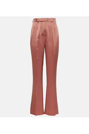 Nanushka Leena high-rise satin straight pants