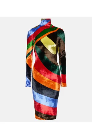 Puccini Iride printed velvet minidress