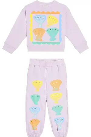 Stella McCartney Printed cotton fleece sweatshirt and shorts set