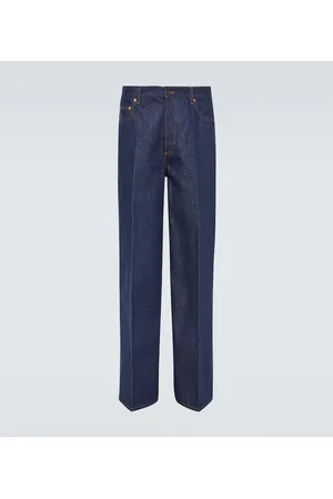 VALENTINO Mid-rise wide-leg jeans