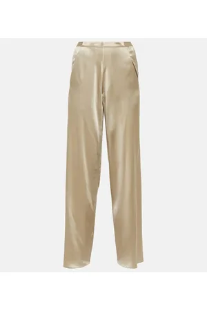 CHRISTOPHER ESBER Silk satin straight pants