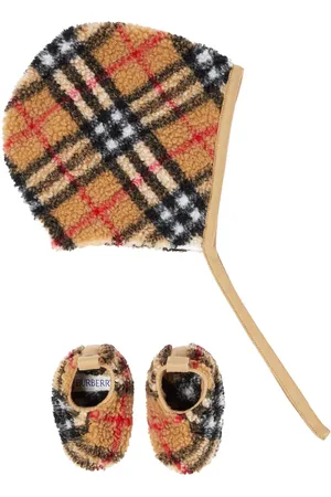 Burberry Baby Burberry Check hat and booties set