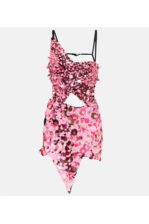 The Attico Astra sequined cutout minidress