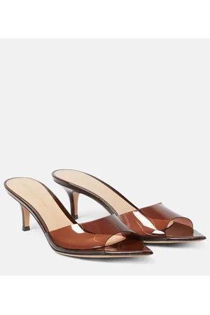 Gianvito Rossi Elle 55 TPU and patent leather mules