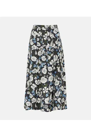 VERONICA BEARD Norris pleated silk-blend midi skirt