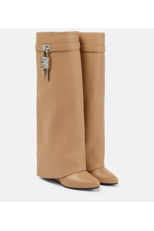 Givenchy Shark Lock leather knee-high boots